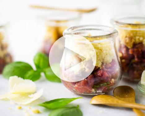 Recette Tartare de Bœuf à la Provençale, Croquant de Parmesan
