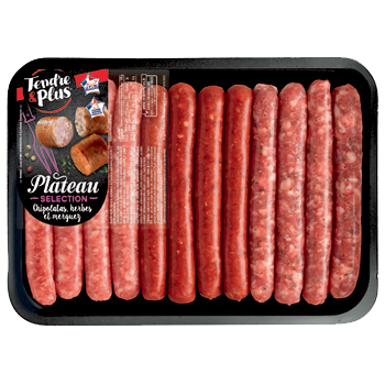 Plateau Sélection Chipolatas Nature, aux Herbes & Merguez