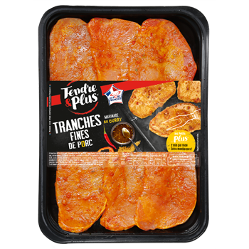 Tranches fines de porc au curry