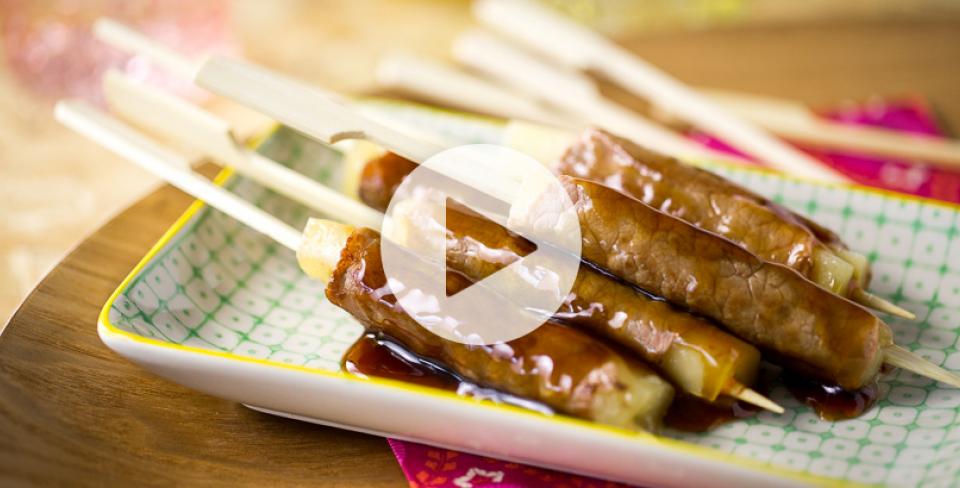 Recette Brochettes Yakitori Bœuf-Fromage