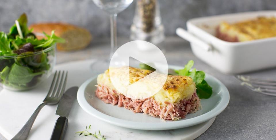 Recette Parmentier de petit salé, pommes de terre et céleri