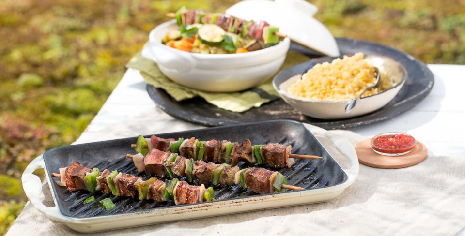 Recette Couscous et brochettes d'abats