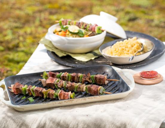 Recette Couscous et brochettes d'abats