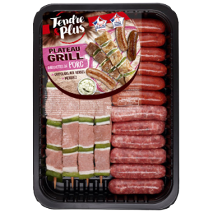 Plateau grill brochettes de porc