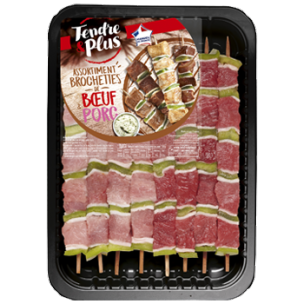 Assortiment brochettes de bœuf & porc
