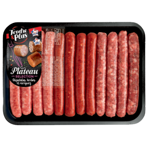 Plateau Sélection Chipolatas Nature, aux Herbes & Merguez