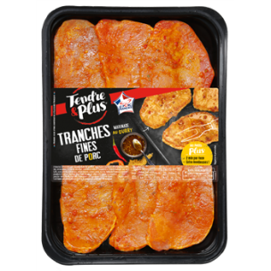 Tranches fines de porc au curry