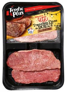 Fines de tranches de boeuf au poivre