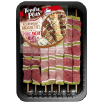Assortiment brochettes de porc, bœuf & abats de bœuf
