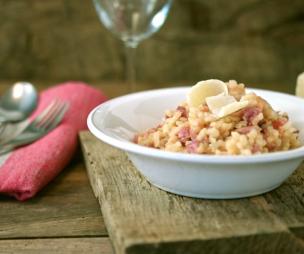 Risotto de jarret de porc cuit