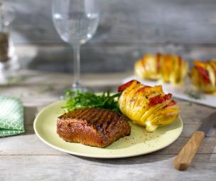 Recette Pavé de bœuf spicy et pommes de terre hasshelback