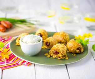 Recette Feuilleté nature, Crème de Coriandre et Ciboulette