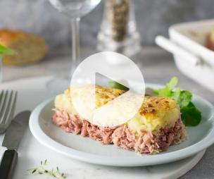 Recette Parmentier de petit salé, pommes de terre et céleri