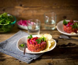 Recette Tartare aux légumes marinés